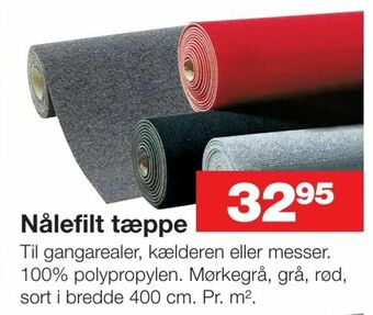 Bauhaus Nålefilt tæppe tilbud