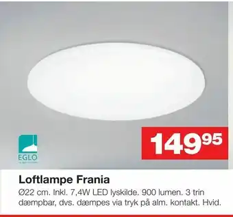 Bauhaus Loftlampe Frania tilbud