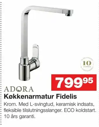 Bauhaus Køkkenarmatur Fidelis tilbud