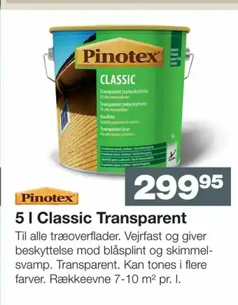 Bauhaus 5 l Classic Transparent tilbud