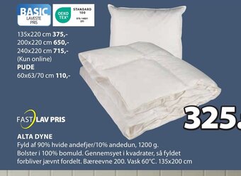 JYSK ALTA DYNE tilbud