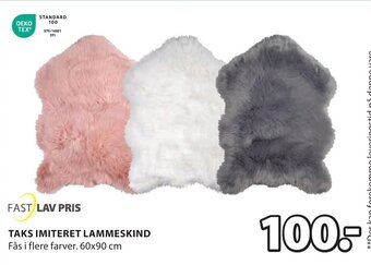 JYSK TAKS IMITERET LAMMESKIND tilbud