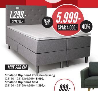 My Home Småland diplomat kontinentalseng tilbud