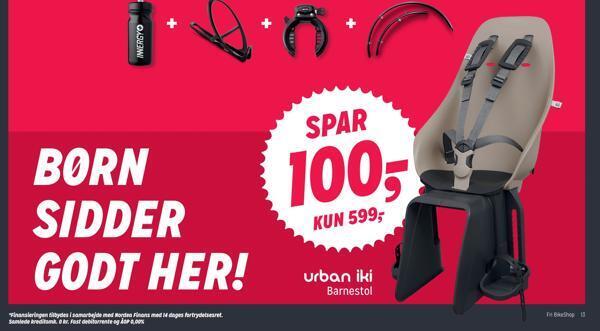 Fri BikeShopOFFLINE Barnestol tilbud