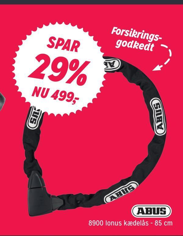 Fri BikeShopOFFLINE 8900 ionus kædelås - 85 cm tilbud