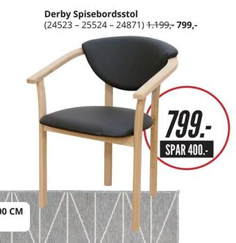 My Home Derby spisebordsstol tilbud