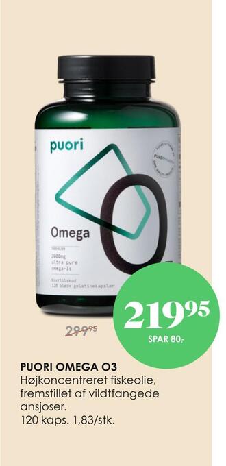 Matas Puori omega o3 tilbud