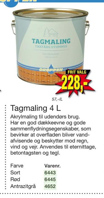 Harald Nyborg Tagmaling 4 l tilbud