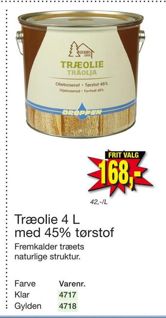 Harald Nyborg Træolie 4 l med 45% tørstof tilbud