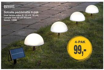 Harald Nyborg Solcelle paddehatte 4-pak tilbud