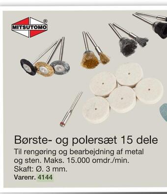 Harald Nyborg Børste- og polersæt 15 dele tilbud