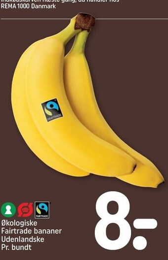 REMA 1000 Økologisk fairtrade bananer tilbud