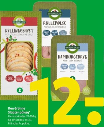 Coop 365 Den grønne slagter hamburgerryg tilbud