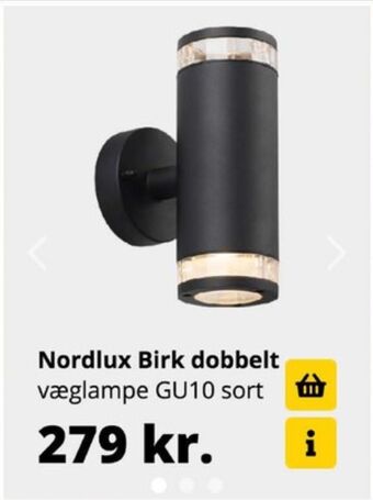 Birk væglampe