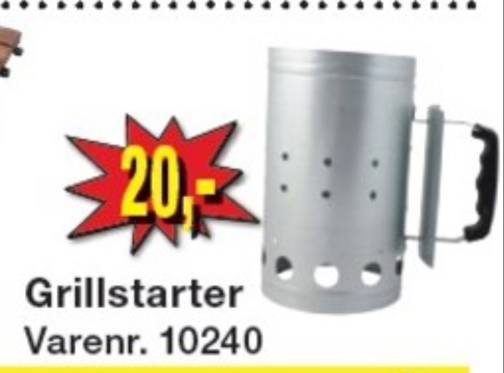 Ukendt grillstarter tilbud hos Harald