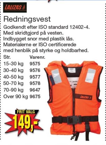 Lalizas redningsvest