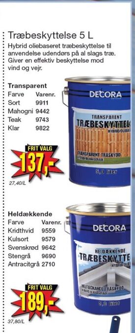 Harald Nyborg Decora træbeskyttelse tilbud