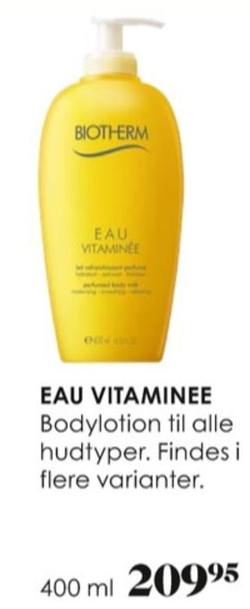 Matas Biotherm bodylotion tilbud