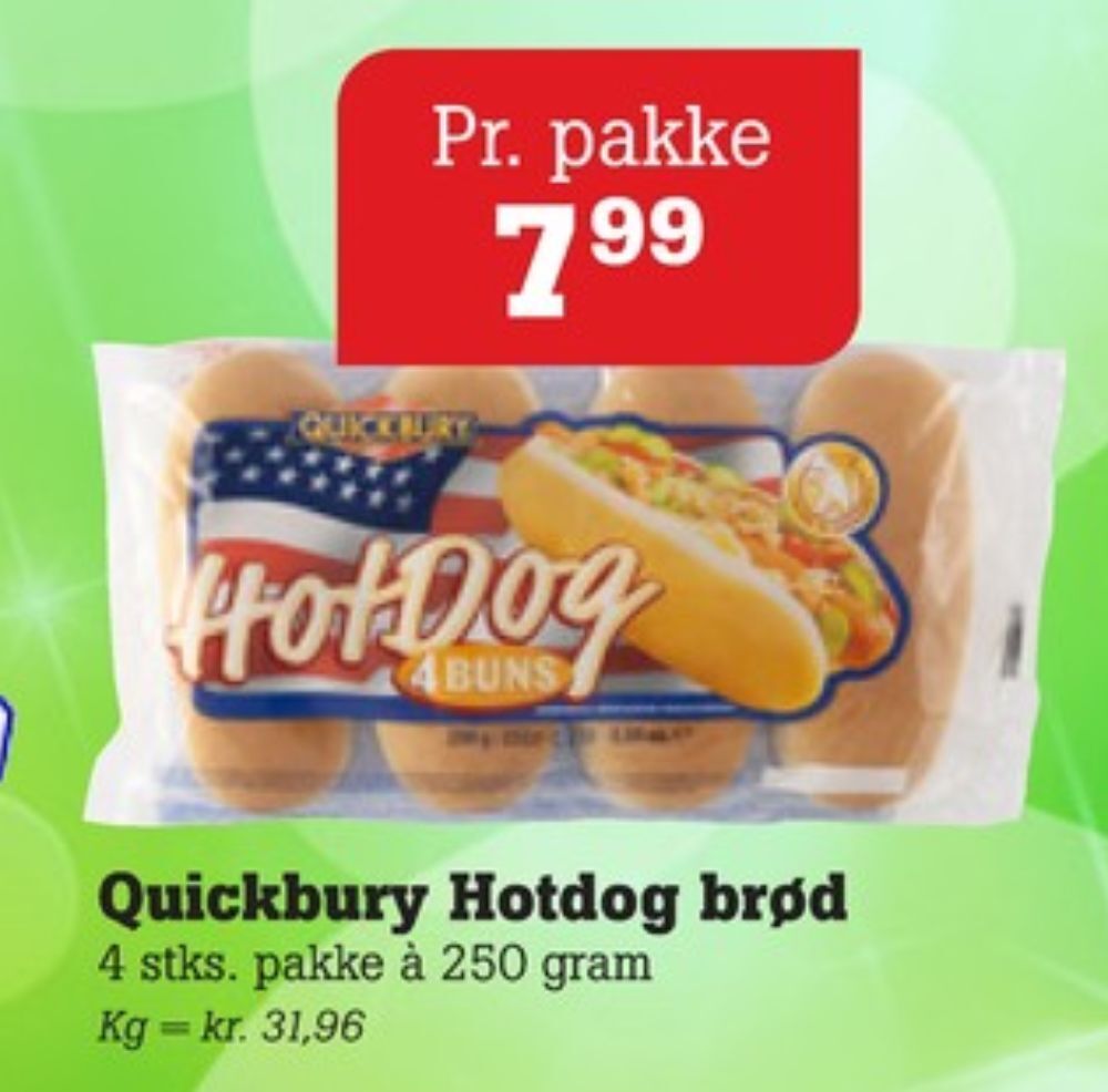 Poetzsch Padborg Quickbury hotdogbrød tilbud