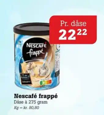 Nescafe instant kaffe frappé