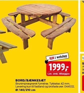 jem & fix BORD/BÆNKESÆT tilbud