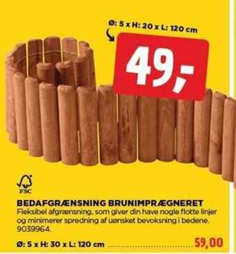 BEDAFGRÆNSNING BRUNIMPRÆGNERET