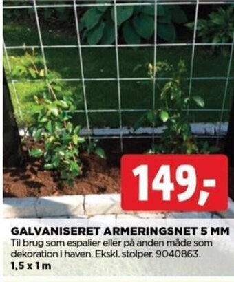 jem & fix GALVANISERET ARMERINGSNET 5 MM tilbud