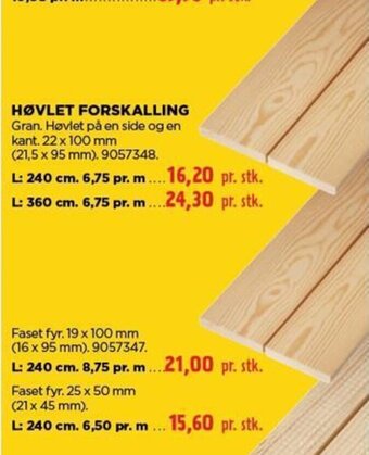 jem & fix HØVLET FORSKALLING tilbud