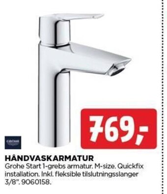 jem & fix HÅNDVASKARMATUR tilbud