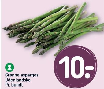 REMA 1000 Grønne asparges Udenlandske Pr. bundt tilbud