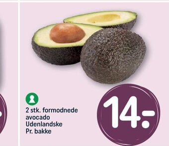 REMA 1000 2 stk. formodnede avocado Udenlandske Pr. bakke tilbud