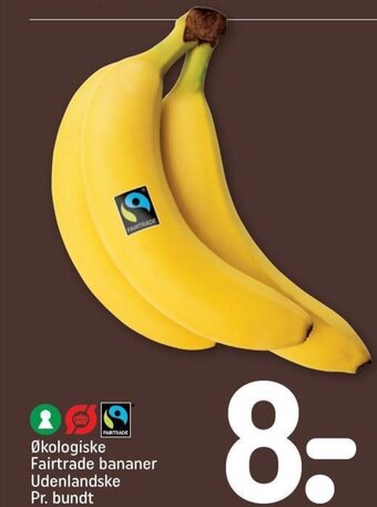 REMA 1000 Økologiske Fairtrade bananer Udenlandske Pr. bundt tilbud