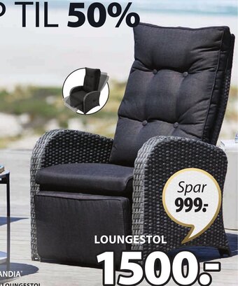 JYSK LOUNGESTOL tilbud