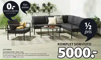 JYSK SARPSBORG BORD + SOFA + STOL tilbud