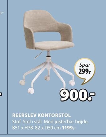 JYSK REERSLEV KONTORSTOL tilbud