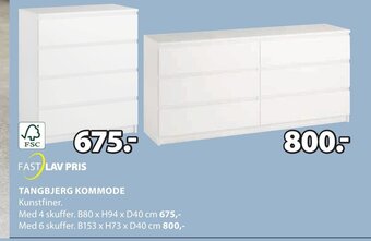 JYSK TANGBJERG KOMMODE tilbud