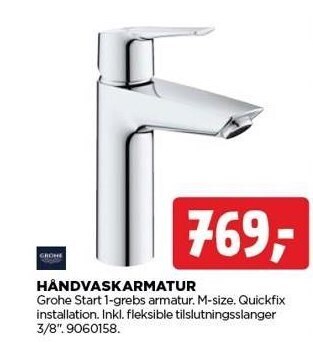 jem & fix Grohe håndvaskarmatur tilbud
