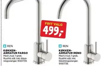 jem & fix Ren køkkenarmatur fargo el. køkkenarmatur reno tilbud