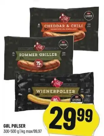 Løvbjerg Gøl Pølser 300-500g tilbud