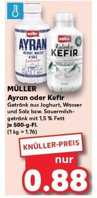 Kaufland DE MÜLLER Ayran oder Kefir tilbud