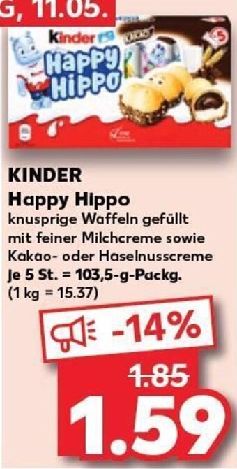 Kaufland KINDER Happy Hippo tilbud