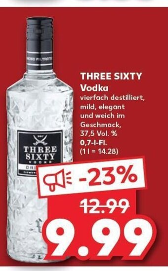 Kaufland THREE SIXTY Vodka tilbud