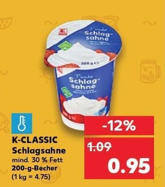 Kaufland K-CLASSIC Schlagsahne tilbud