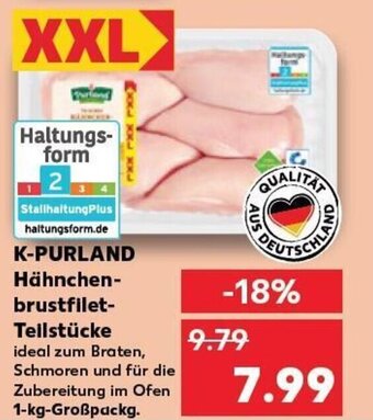 Kaufland K-PURLAND Hähnchen-brustfilet- Teilstücke tilbud