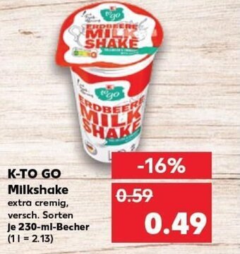 Kaufland K-TO GO Milkshake tilbud