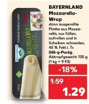 BAYERNLAND Mozzarella- Wrap