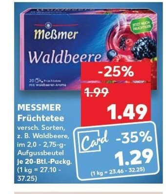 Kaufland MESSMER Früchtetee tilbud