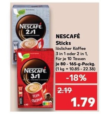 Kaufland NESCAFÉ Sticks tilbud