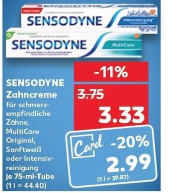 Kaufland DE SENSODYNE Zahncreme tilbud