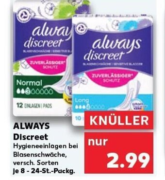 Kaufland DE ALWAYS Discreet tilbud